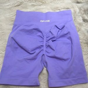 Purple gym shorts